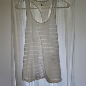 ZIYA, Havana Style,  Women's Racerback, White Tank Top,  Size Medium,  NWT